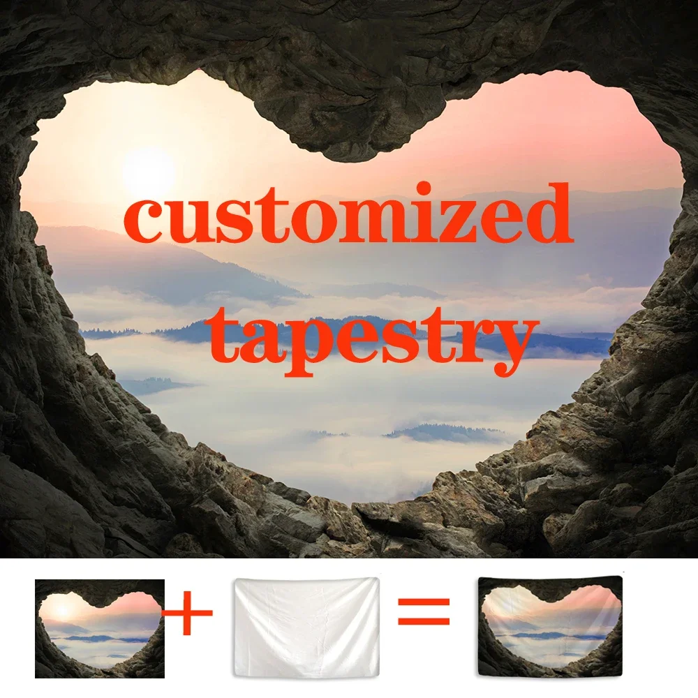 Özelleştirilmiş Goblen Boho Mandala Halılar Büyücülük duvar halısı Fotoğrafınızı Yazdır Hippi Duvar Asılı Battaniye Goblen