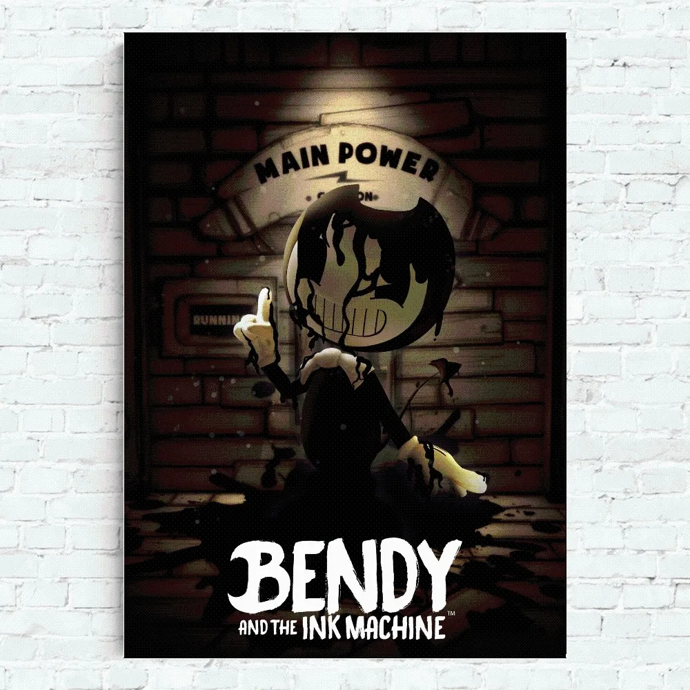 B-Bendys and the ink m-machines Poster Home Office Wall Bedroom Living Room Kitchen Decoration Painting