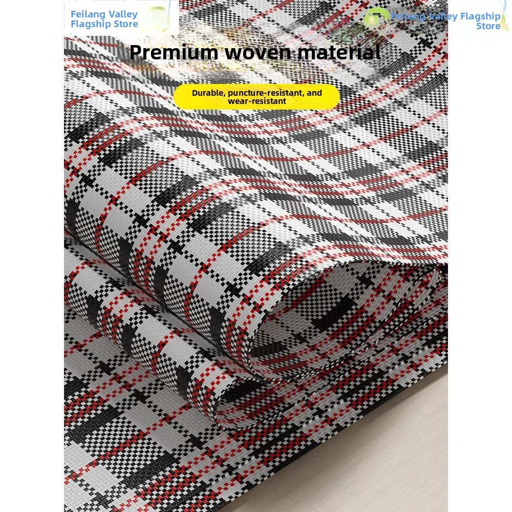 Large Capacity Woven Bag Color Stripe Cloth Bag Moving Packing Bag Snake Skin Bag Dustproof Luggage Bag Wear Resistant Storag...