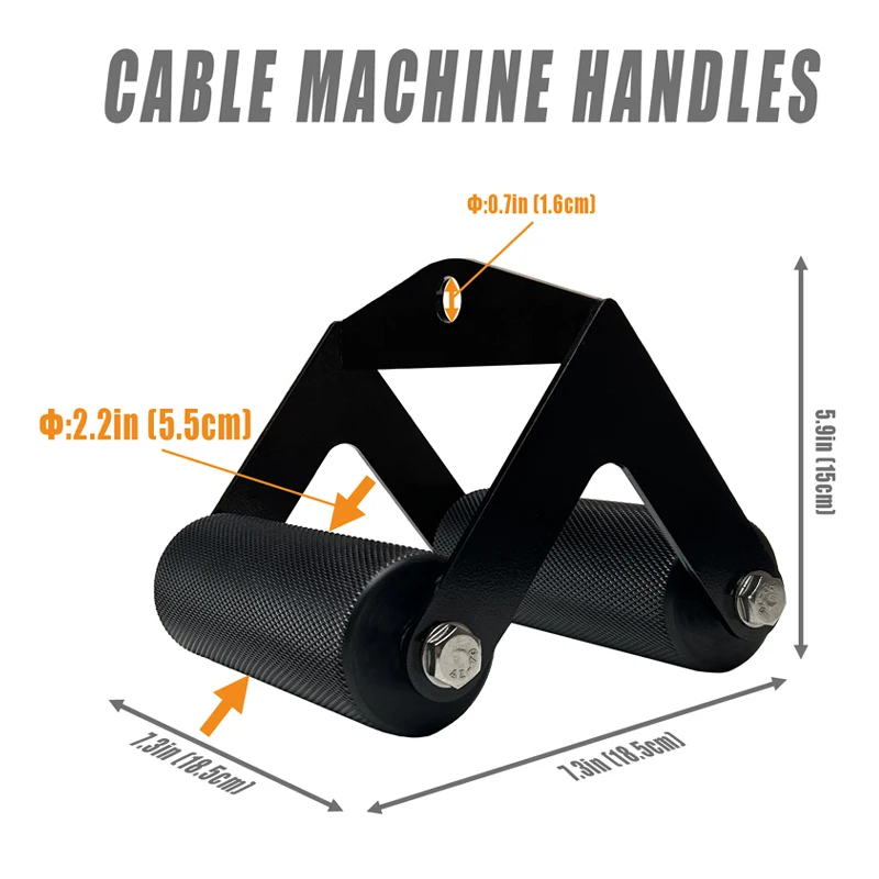 Upgraded Lat Pulldown Attachments Double D Handle, V Bar Cable Machine Attachments,