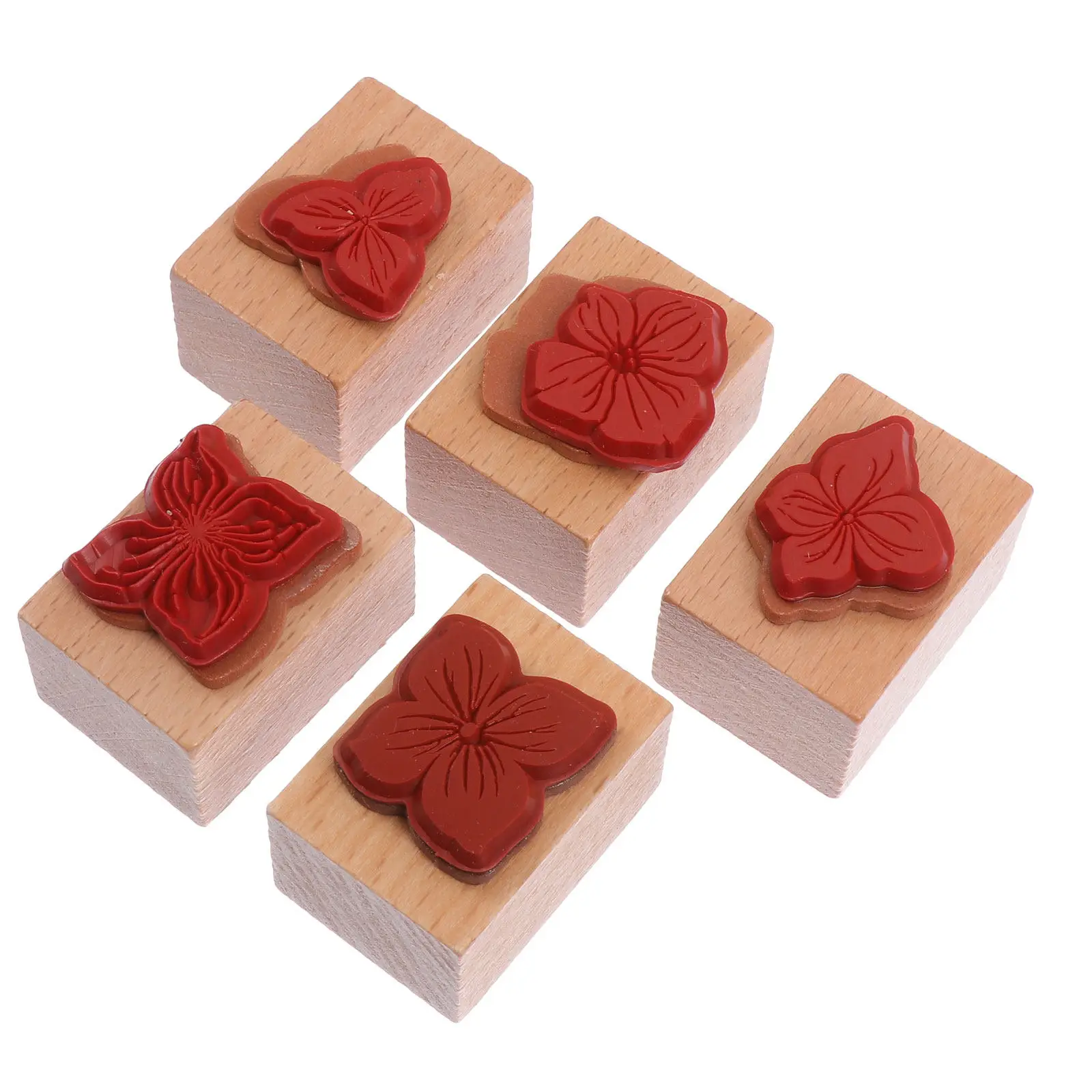 

5 Pcs Stamp DIY Planner Stamps Diary Wood Hand Account Cards Making Crafting Book Journal