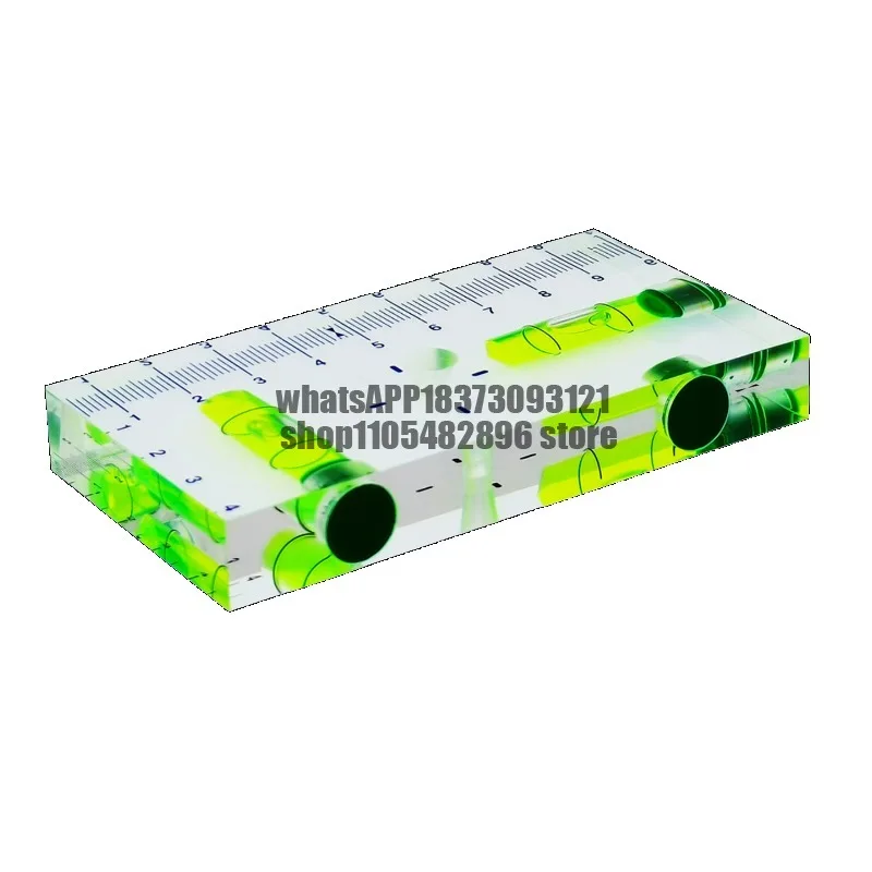 Transparent rectangular high-precision T-type level L-type small household magnetic horizontal bubble level level
