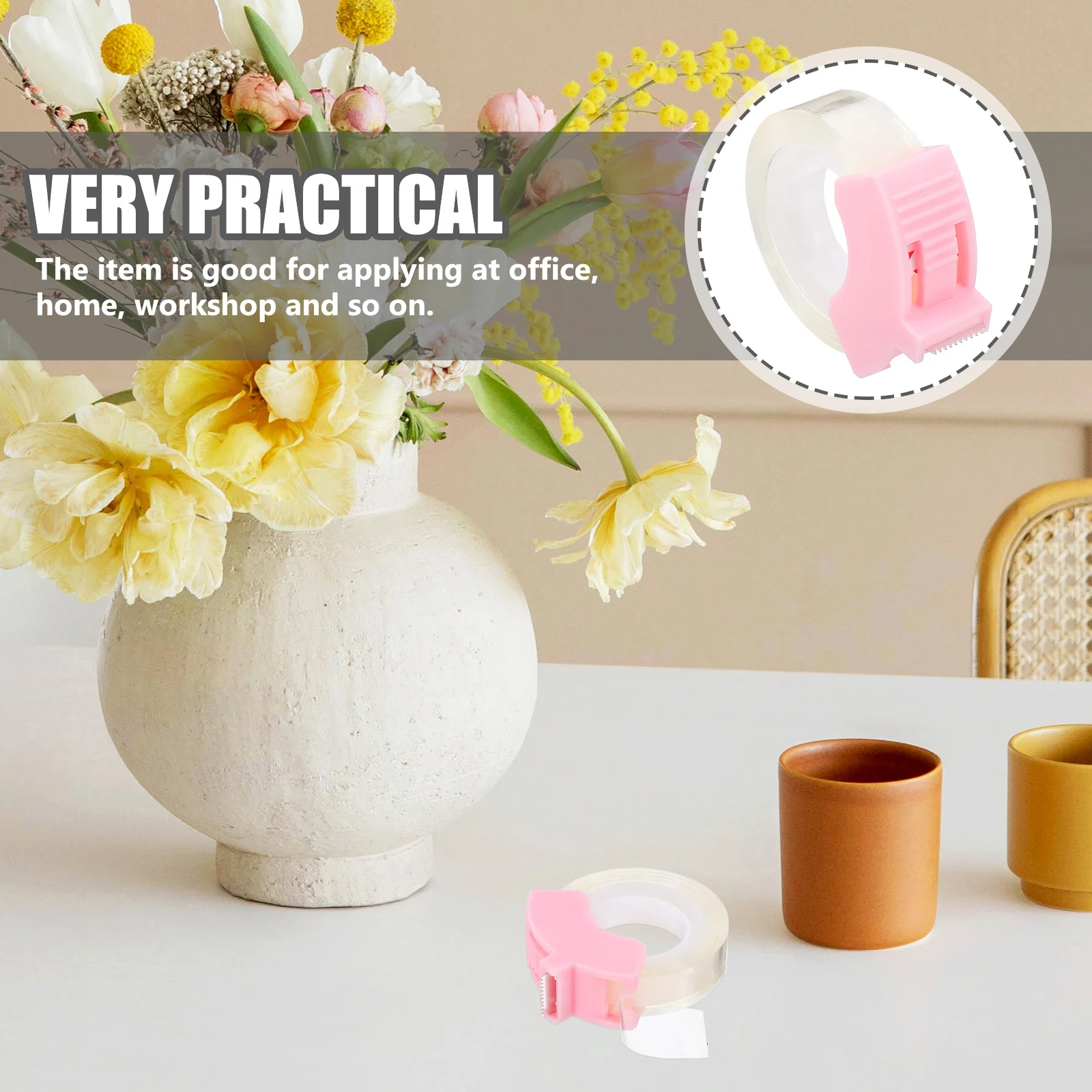 Tape Dispenser Exquisite Workmanship Practical Design Home Office Workshop Desktop Accessory Desktop Tape Holder