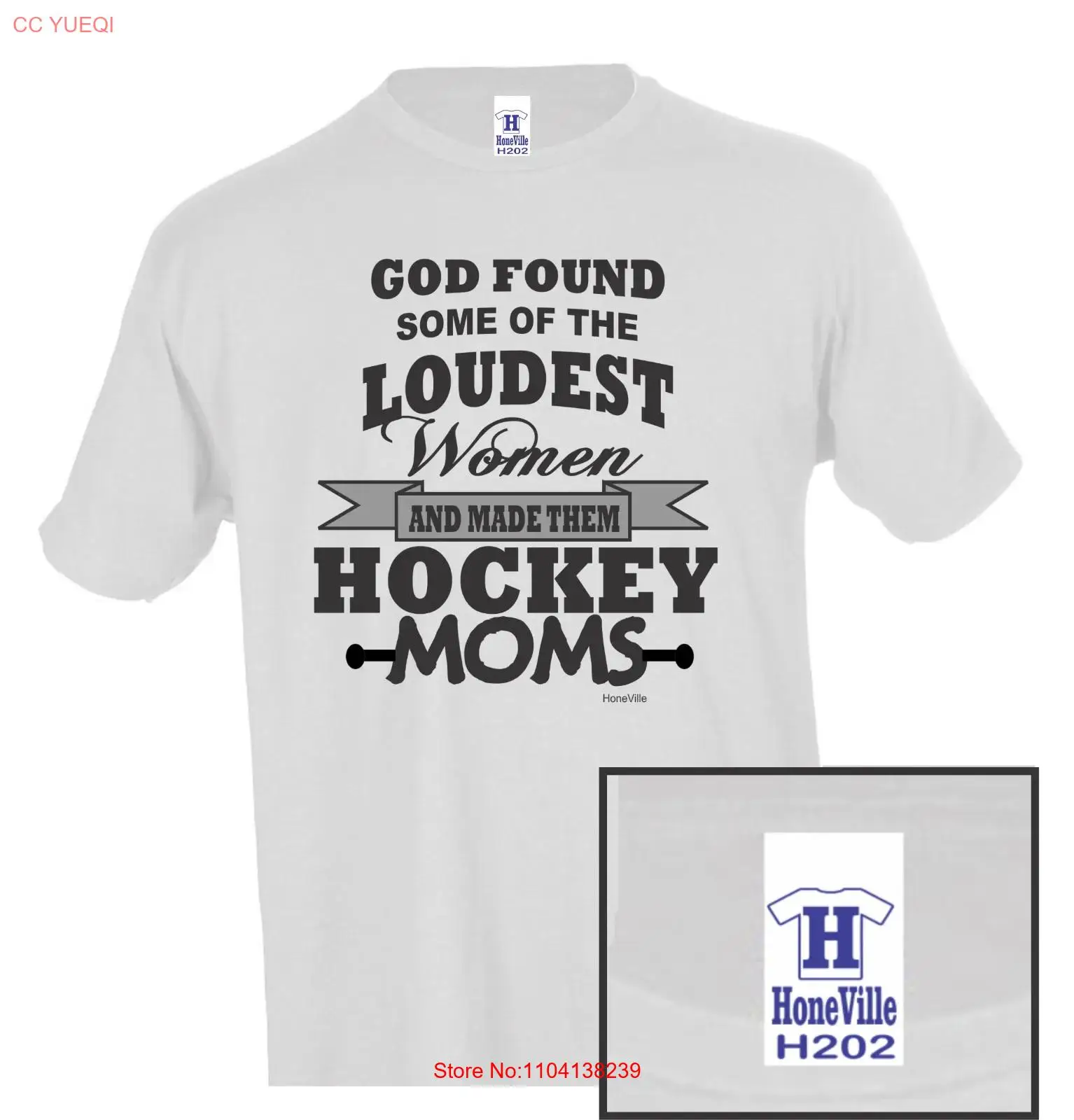 God found loudest HOCKEY Moms Sports HoneVille T-shirt Unisex adult