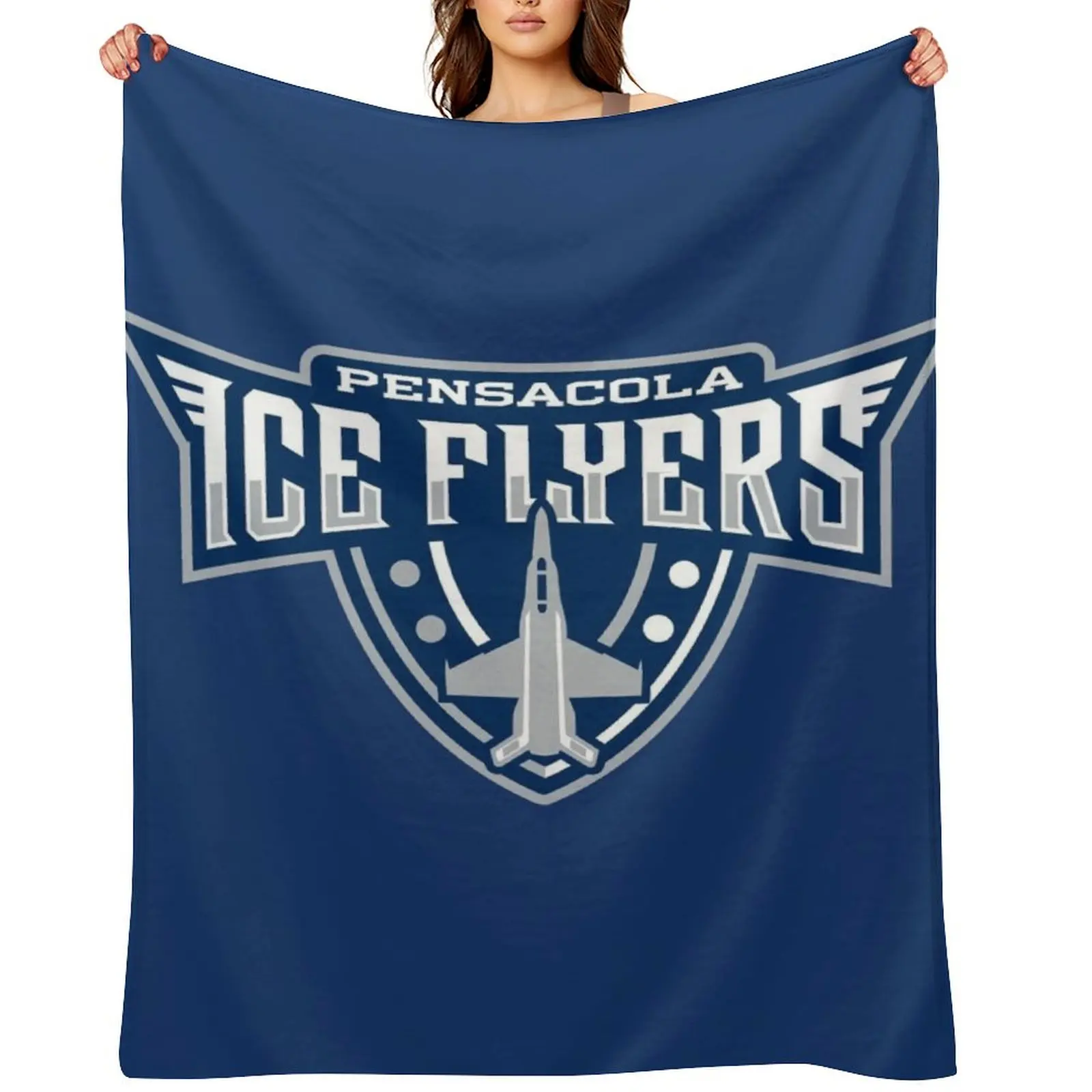 

pensacola ice flyers primary essential Throw Blanket Decorative Sofas bed plaid blankets and throws Cute Blankets