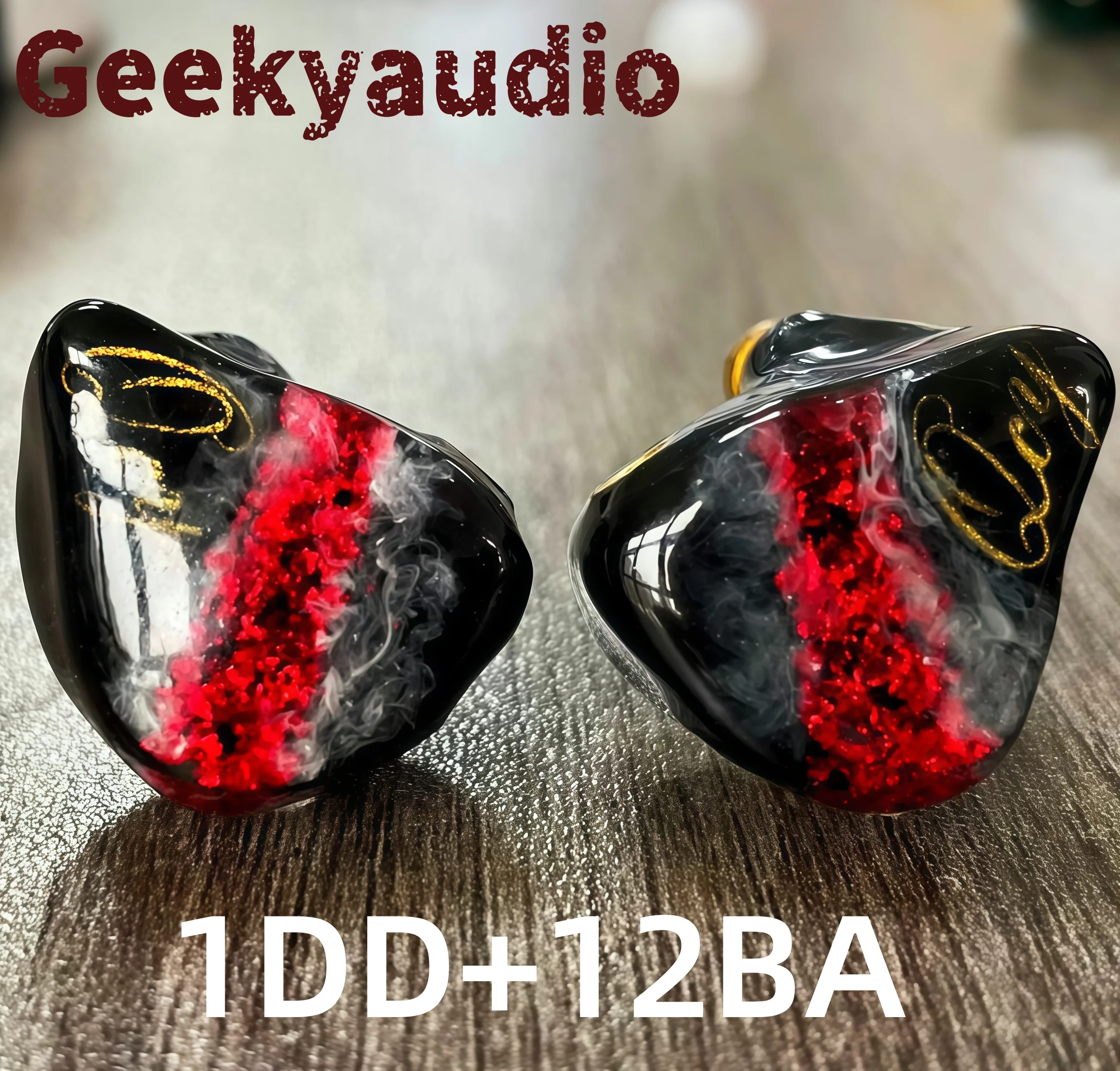 

Geekyaudio 1DD+12BA IEM 26 Drivers Earphones Hifi Headphones in-ear Monitor Earbuds Audiophiles Musicians Stereo Bass 0.78 2pin