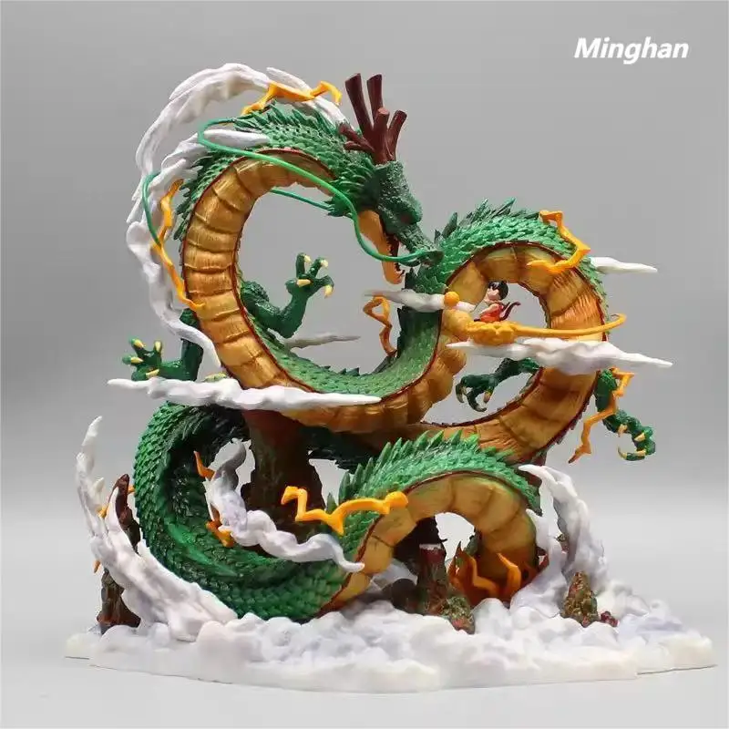 Dragon Ball Z 20cm Shenron And Son Goku Anime Figure Dbz Figurine Pvc Statue Model Doll Collection Decoration Ornament Toy Gifts