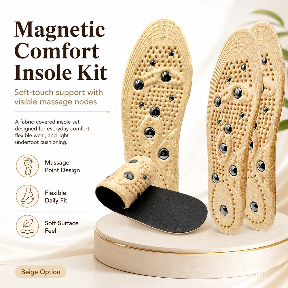 Massage Health Shoe Pads Magnetic Therapy Foot Acupressure Men Women Relaxation Foot Care Comfort Sports Cushion Aid Support