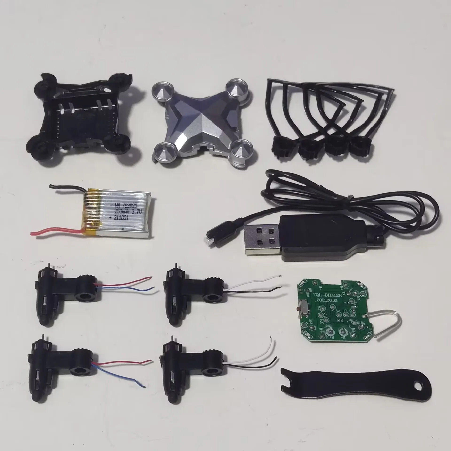 New DH-120 Mini Drone Receiving Board/Blade/Protective Frame/Battery/USB Charging Wire/Body/Motor Arm Screw Accessories