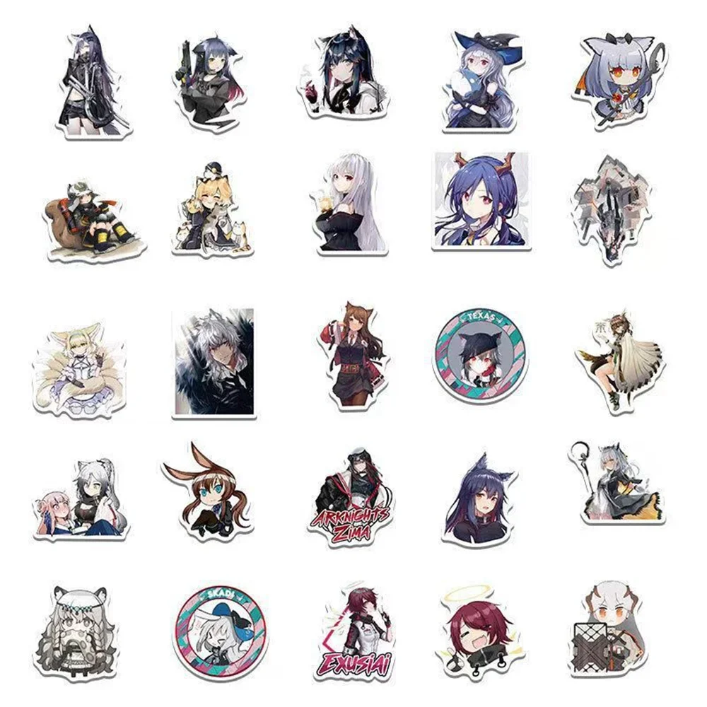 10/30/50PCS New Arknights Sticker Pack Cartoon Creative Anime iPad Computer Table Chair Notebook Decoration Waterproof Wholesale