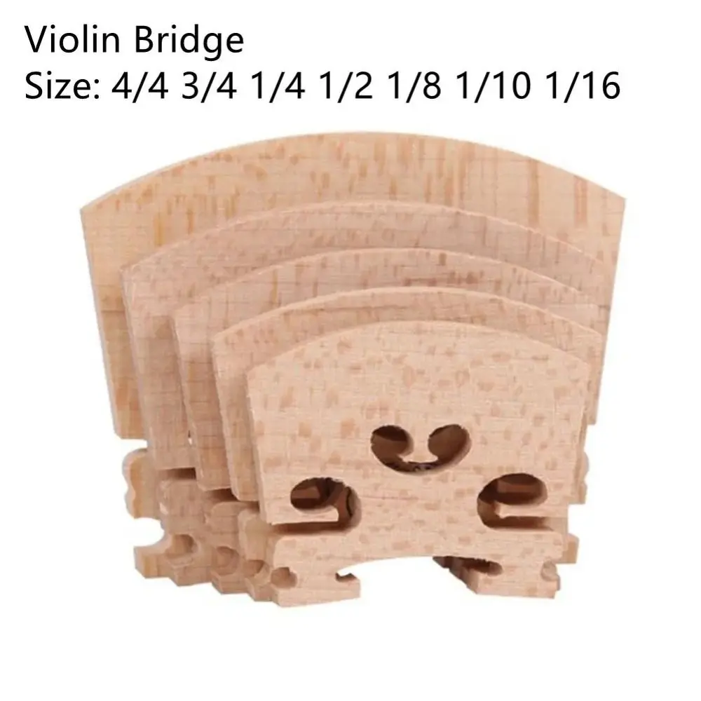 Maple Wood Violin Bridge 4/4-3/4-1/2-1/4-1/8 Size Replacement Fiddle Maple Wood Bridge Professional Steady Bridge