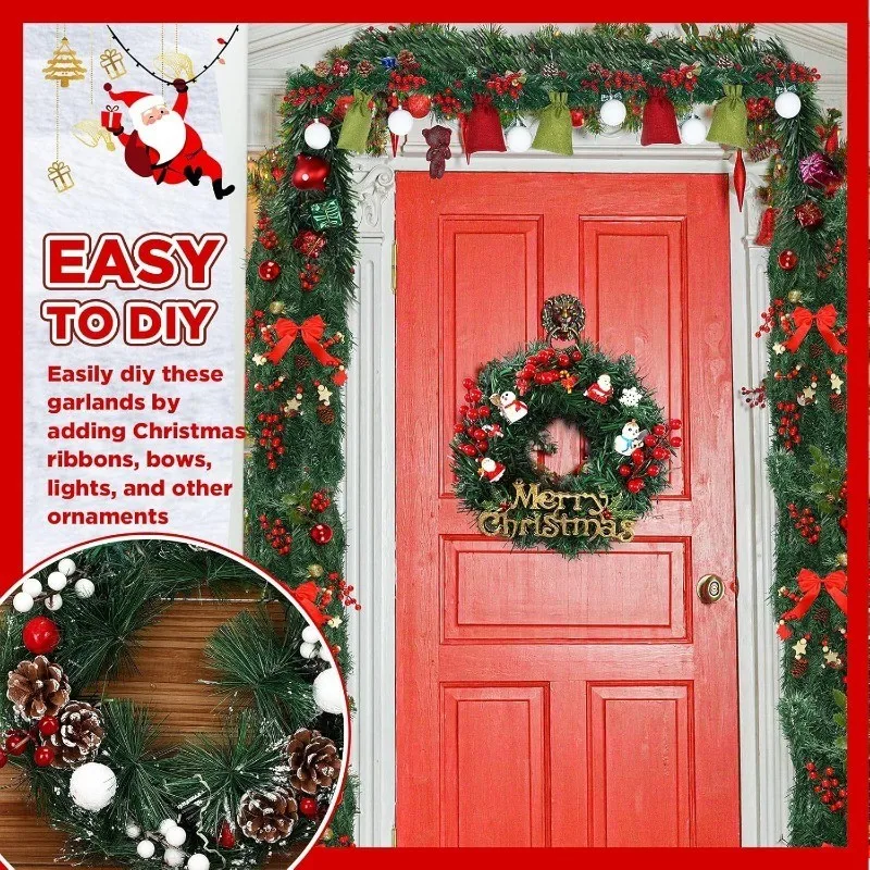 12pc Green Pine Wreath Bases 4