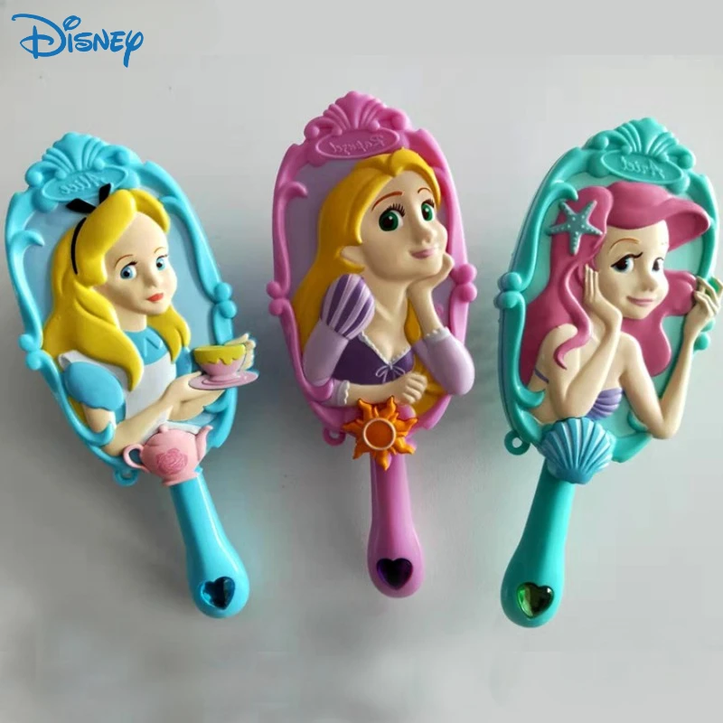 Disney Anime Princess Combs Ariel Rapunzel Alice Ariel Rapunzel Anime Figures Air Cushion Massage Comb Hairdressing Tool Gifts