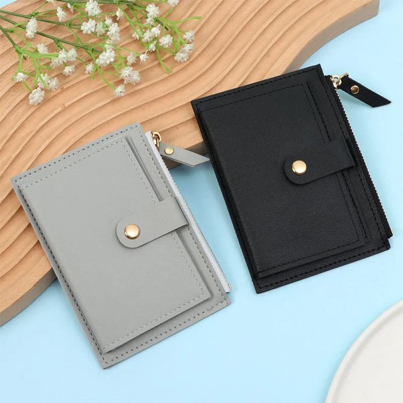 New minimalist and portable short wallet for women ultra-thin card storage bag for students compact coin and coin wallet