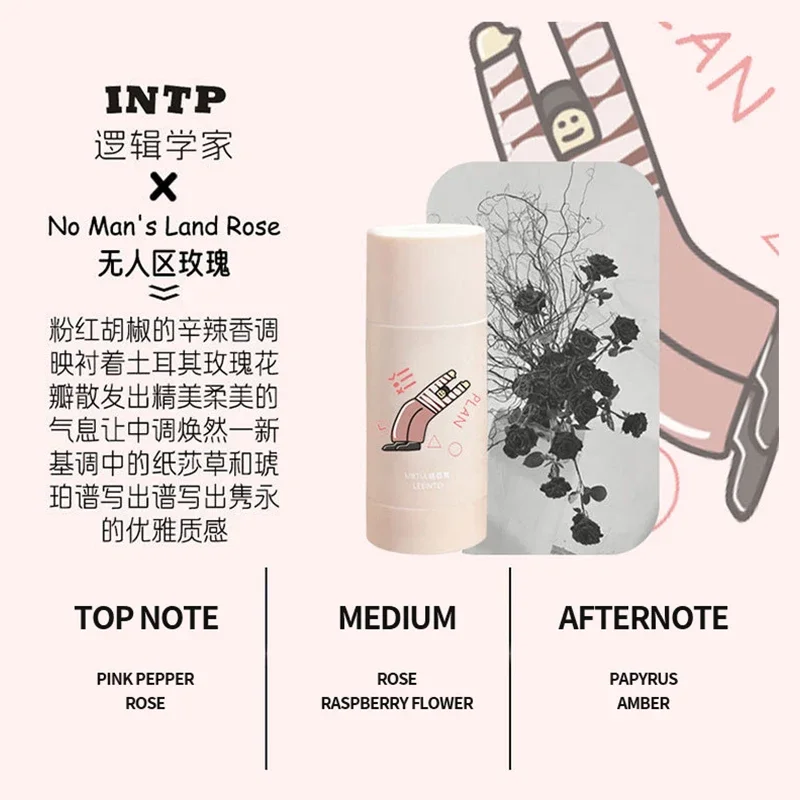 MBTI Perfume Solid Long-lasting Light Fragrance Portable solid deodorant for male and female students