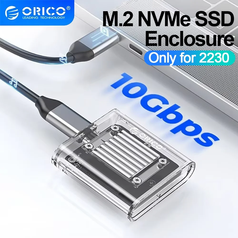 ORICO 2230 M.2 NVMe SSD الضميمة 10Gbps USB C 3.2 محول خارجي شفاف لـ M2 NVME PCI-E SSD حافظة أدوات N750 #1