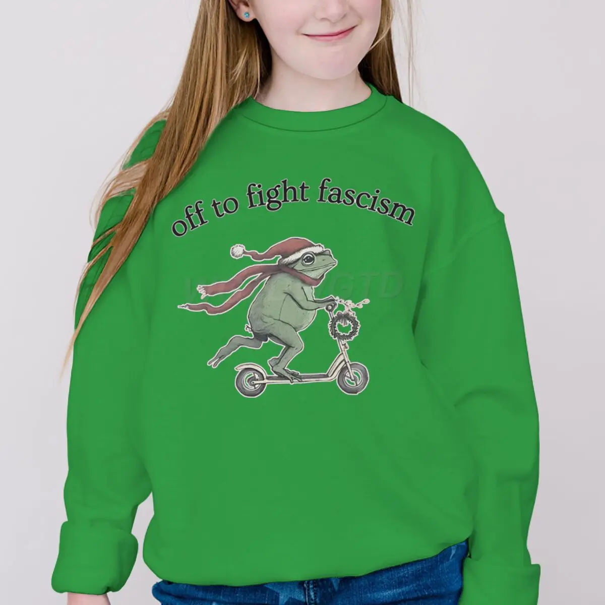 

Children's Hoodie Christmas Frog Fun Print Boy Girl Sweatshirt Fashion Comfortable Kids Clothes Holiday Children's Xmas Clothing