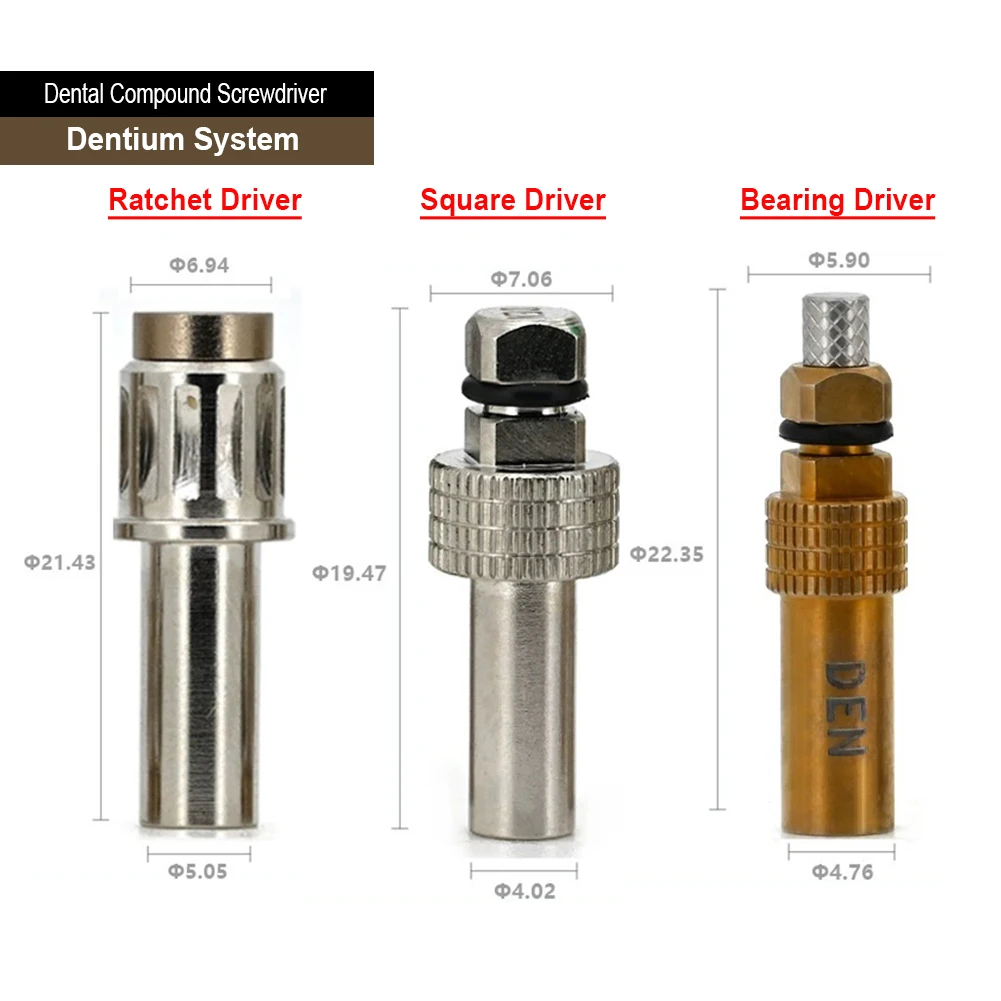 2 Stuks Tandheelkundige Implantaat Schroevendraaier Osstem Dentium Nobe ITI DIO Ratel Abutment Compound Driver Tandarts Chirurgische Locator Instrument