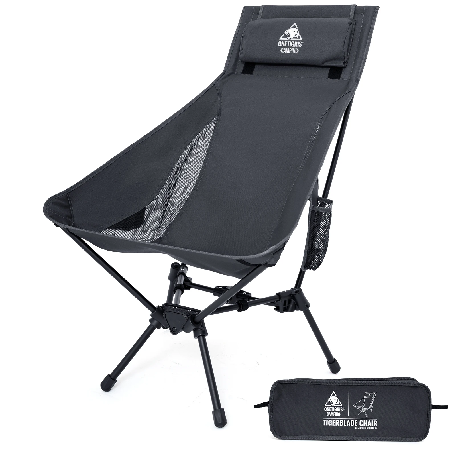 OneTigris Portable Tigerblade Camping Chairs Outdoor Folding Fishing Chair For Trekking BBQ Parties Gardening Beach Indoor Use image 3