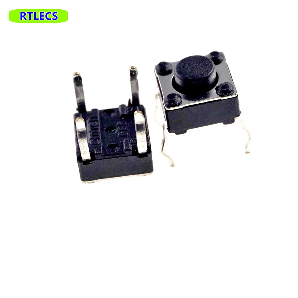 10PCS Normal Closed Tact Switch 6X6X4.3 DIP vertical Tactile Push Button Switch through hole Force 250g