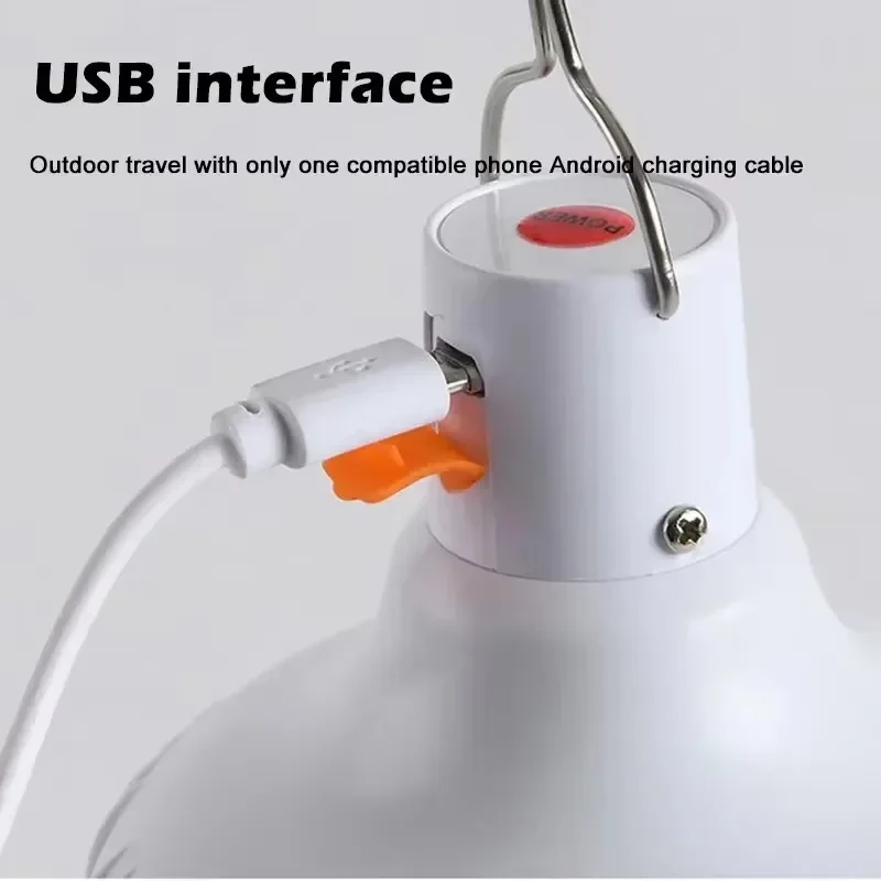 Rechargeable LED Work Light,Portable Emergency Bulb w/Multiple Modes,Indoor Reading Lamp,Camping Tent Lighting,Outdoor Hanging