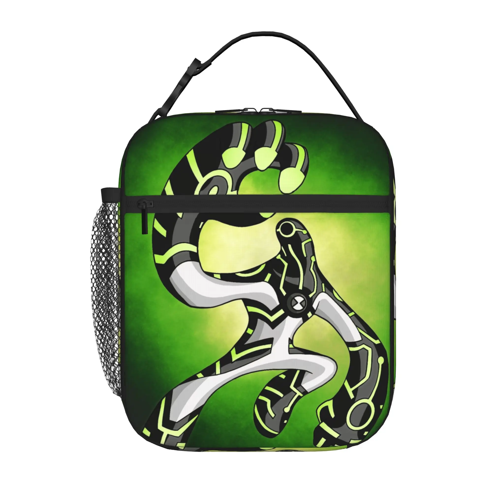 Back to school season  Handbag Ben10 Upgrade Alien Tech Art Large Capacity Cool Portable Solid Lunch Bag