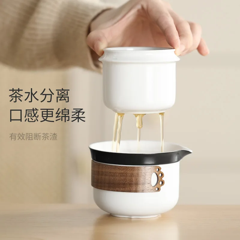 Imagem -03 - Portátil Travel Tea Grupo Mão Grasping Pot Quick Guest Cup Carro Montado Kung fu Tea Cup Equipamento de Acampamento ao ar Livre