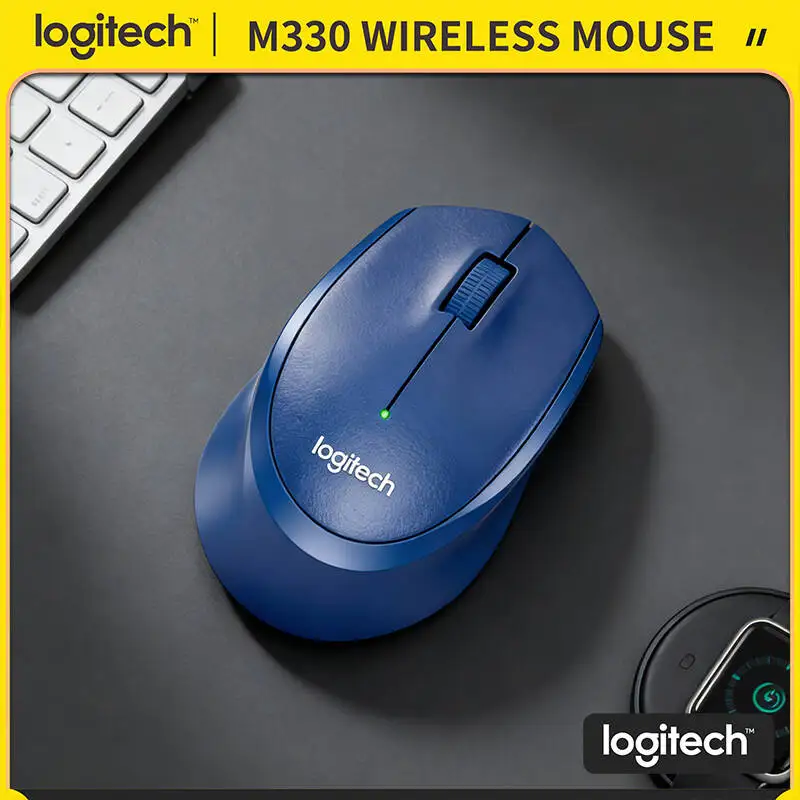 

Logitech M330 Wireless Ergonomic Mouse 2.4GHz Silent Clicks High Precision for Mac Windows PC Laptop
