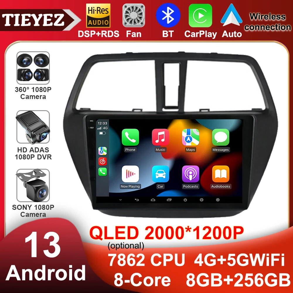 

For Suzuki SX4 2 S-Cross 2012 - 2016 Android 13 Car Radio Multimedia Player Carplay Auto Stereo GPS DSP AutoRaio dHead Unit