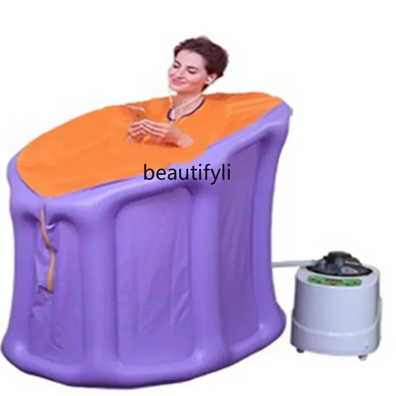 cc182R Folding steam sauna box household bath tub sweat steam box full moon full body sweat steam room