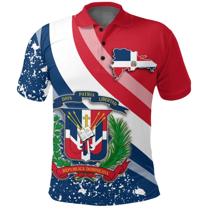 Dominican Republic Flag Map 3D Printed Polo Shirts For Men Clothes Fashion Country POLO Shirt National Emblem Male Short Sleeve