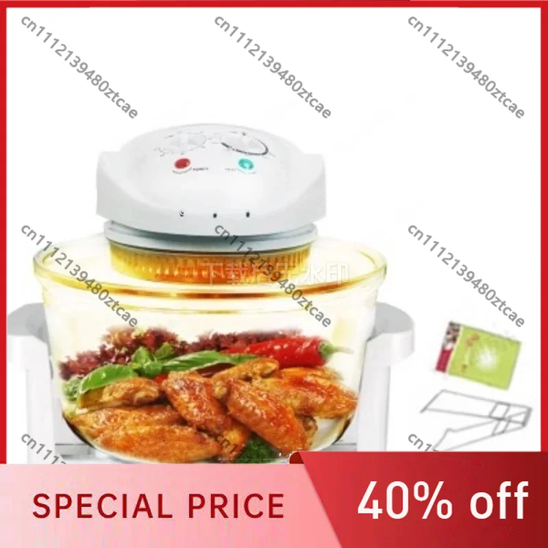 

12L Electric Convection Halogen Oven, Healthy Home Kitchen Cooking Appliance, Multifunctional 12L Kitchen Baking Accessories