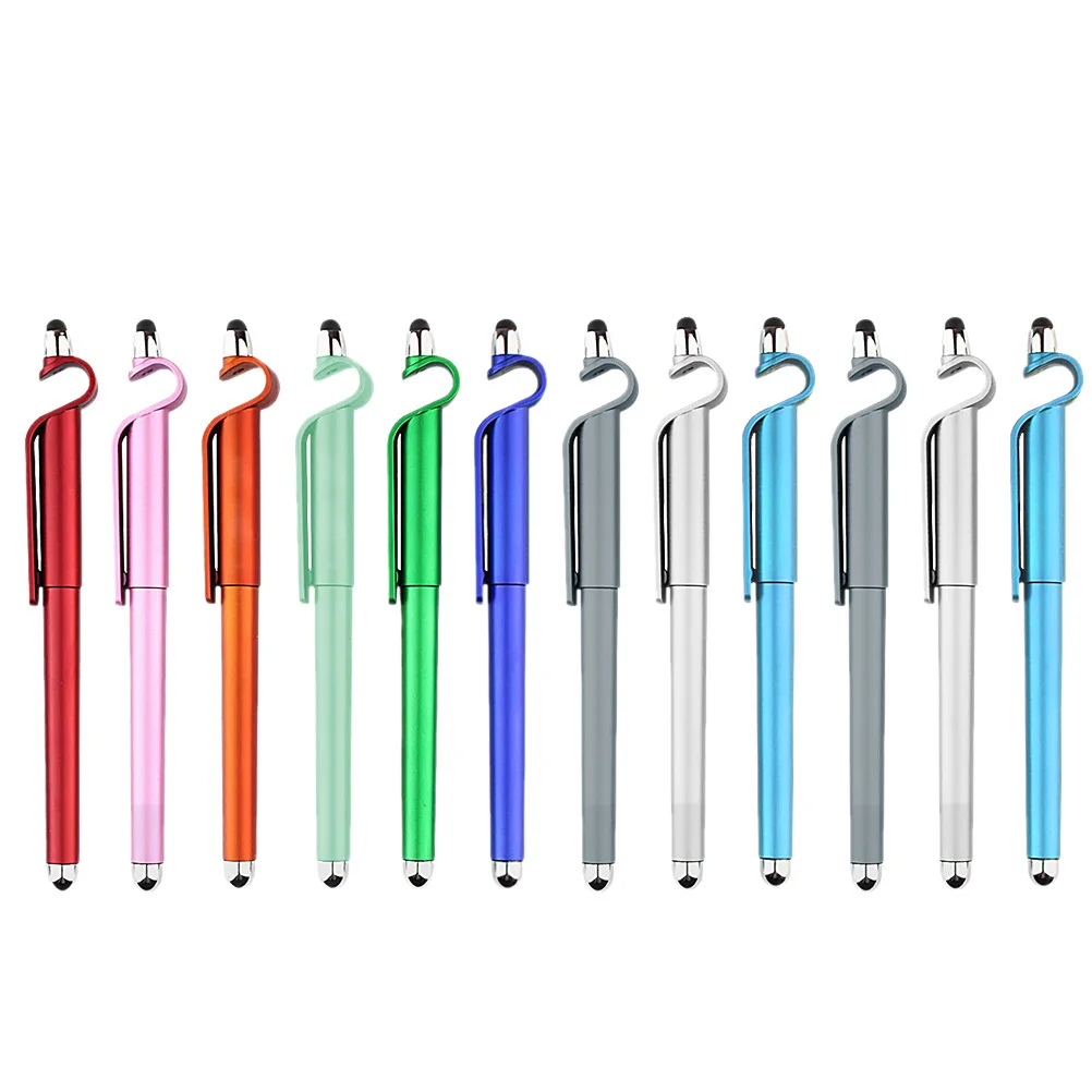 

1Set Gel Pens Touch Screen Sign Pens Refillable Durable Multipurpose Cellphone Stand Holder Clip Notebook Writing Tool