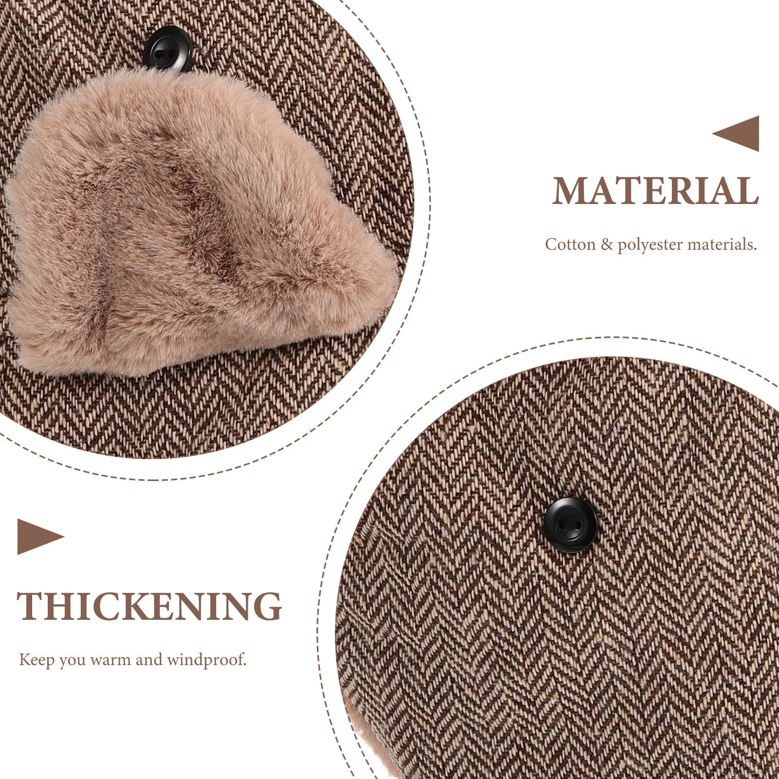 

Winter Thickened Warm Hat Retro Earflap Pilot Cap Windproof Outdoor Winter Hat for Skiing Snowboarding Hiking Camping