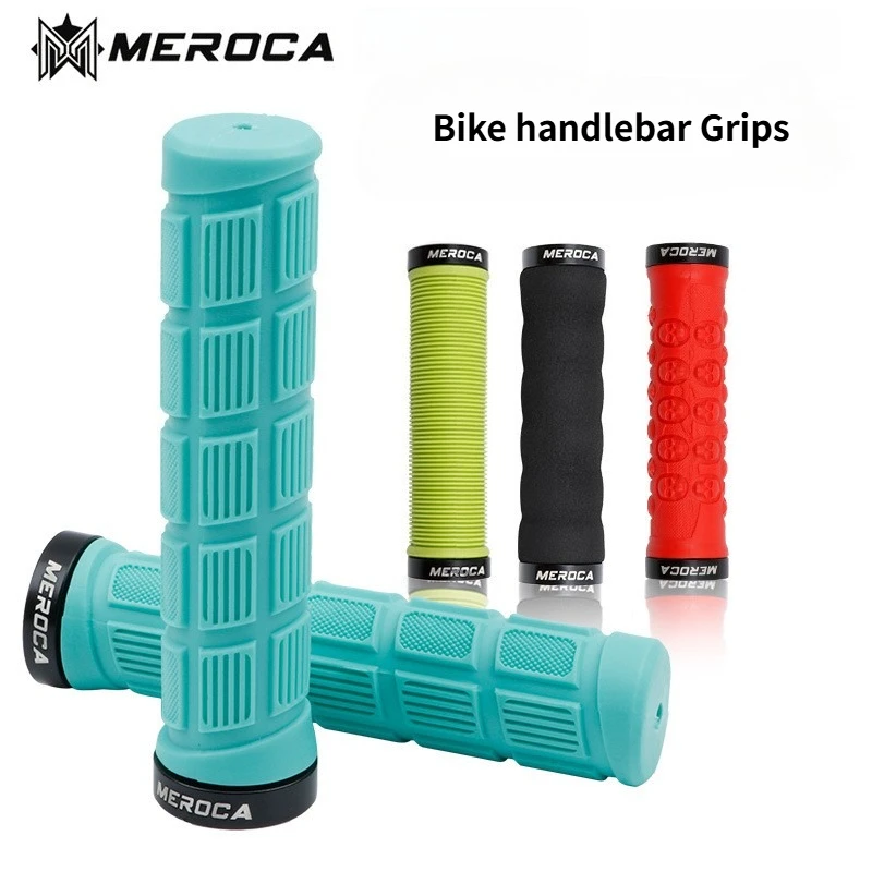 MEROCA Gummi-Fahrradgriffe, Einzel- und Doppelgriffe für MTB, rutschfest, stoßdämpfend, für Fixed-Gear- und Faltradlenker.