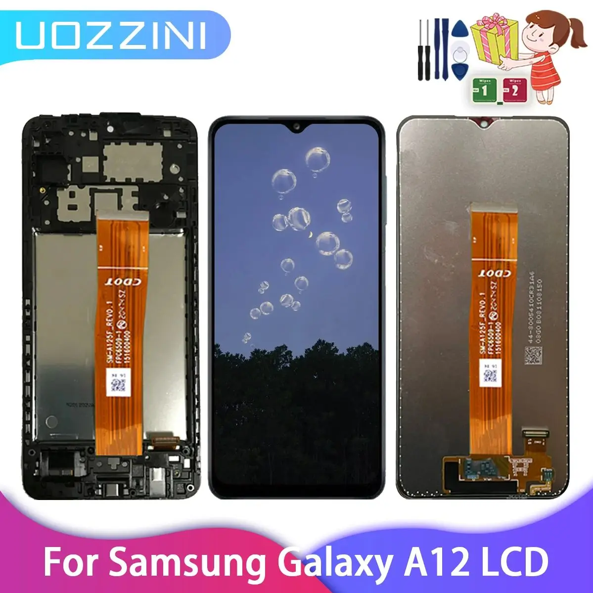 AAA Quality 6.5 inch For Samsung Galaxy A12 LCD A125F A125F/DS SM-A125F LCD Display With Touch Screen Digitizer Glass Assembly