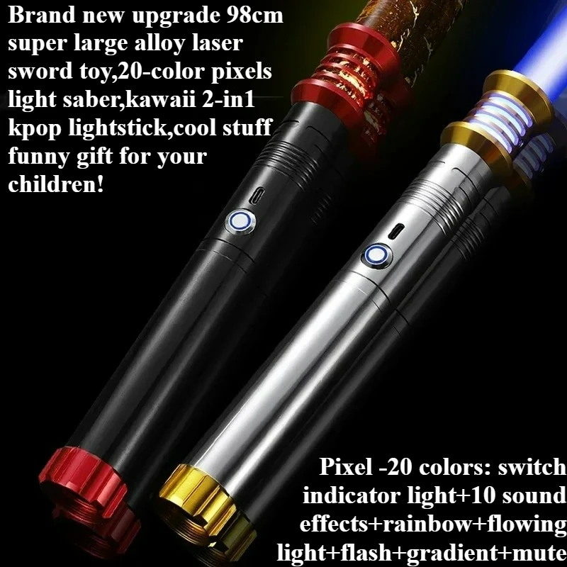 cool-stuff-lightsaber-funny-gift-hot-98cm-alloy-laser-sword-toy20-color-pixels-light-saber2-in1-kpop-lightsticktoys-for-kids