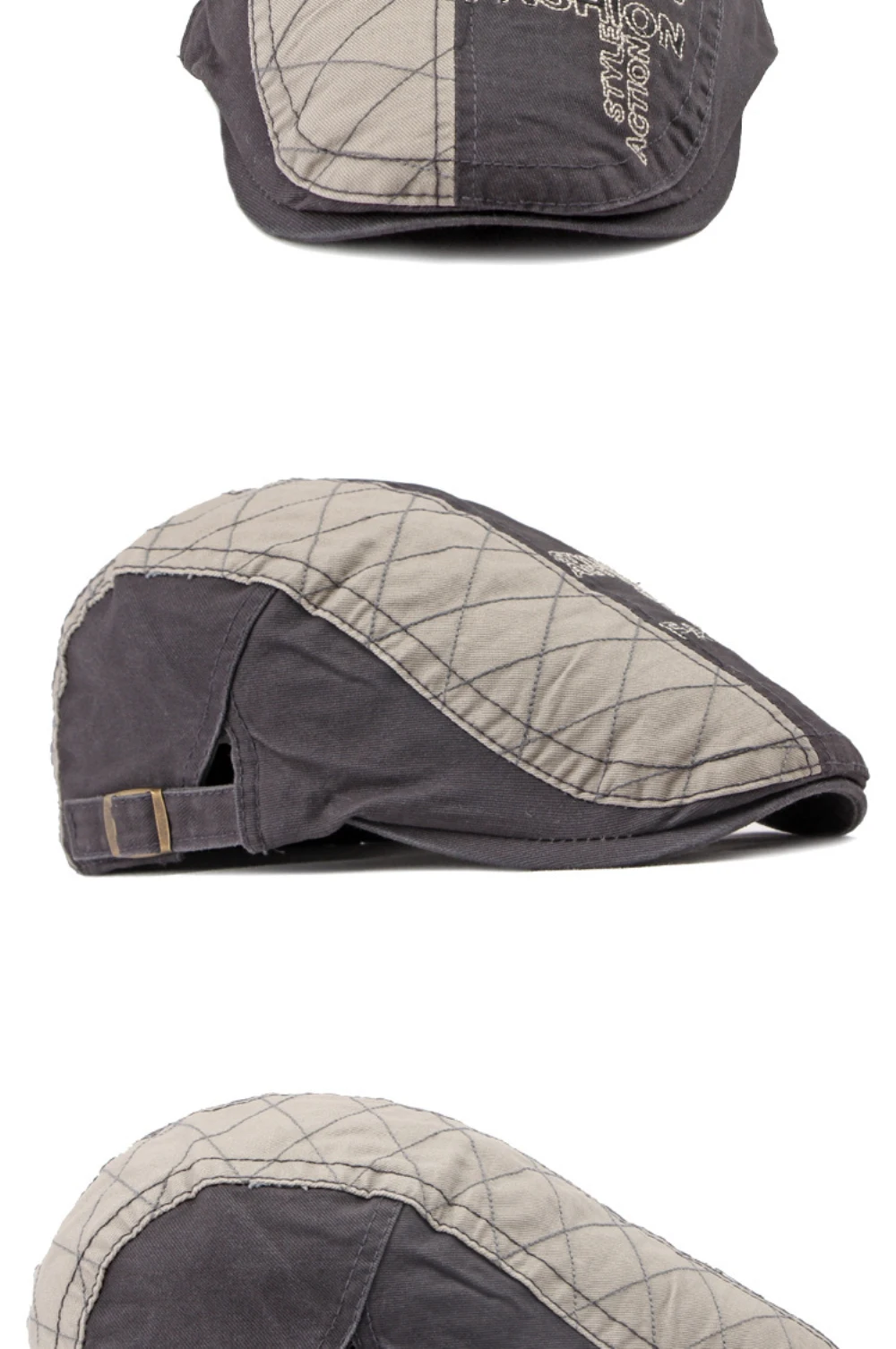 HT4655 Baskenmütze für Herren und Damen, Frühling Sommer Herbst Sonnenkappe, Unisex Ivy Flat Cap, Künstler-Malermütze, 100% Baumwolle Herren-Baskenmütze – Detail 5