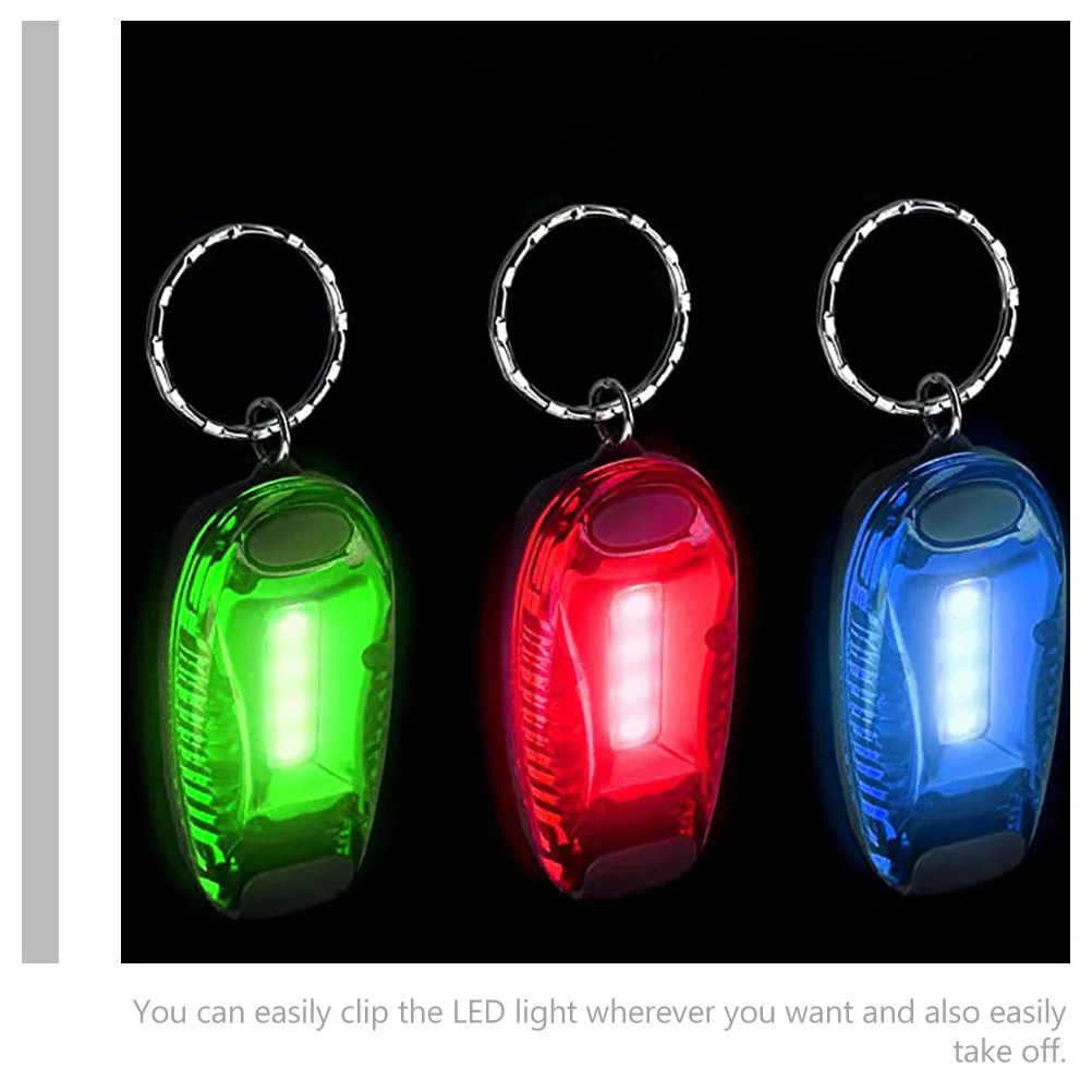 3 قطع مصباح أمان محمول مدمج للجري مع 4 مصابيح سطوع لركوب الدراجات والتخييم والمشي لمسافات طويلة واستخدام التحذير الليلي #4