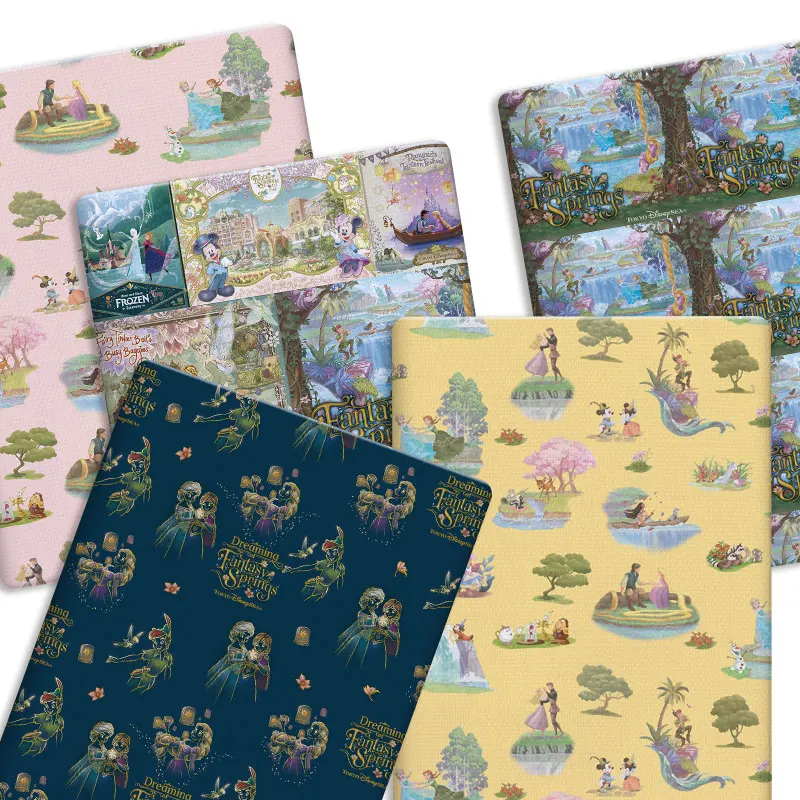 Disney fabric 140x50CM Cartoon cotton fabric Patchwork Tissue Kid Home Textile Sewing Doll Dress Curtain Polyester cotton Fabric