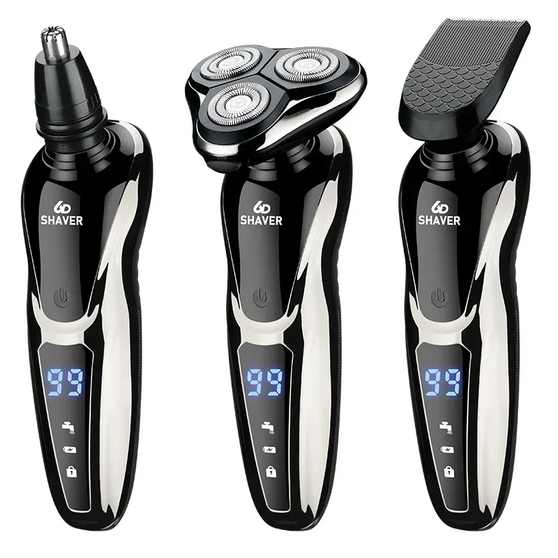 Het Nieuwe Scheerapparaat Lcd Digitale Display Full Body Wash Haircut Neushaar Scheren 3-In-1 Elektrisch Scheerapparaat Dual Gebruik Van Droog Nat