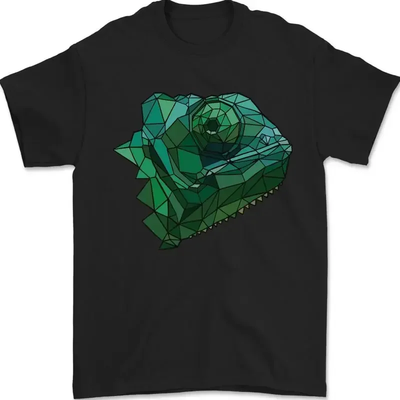 A men's 100% cotton polygonal chameleon t-shirt