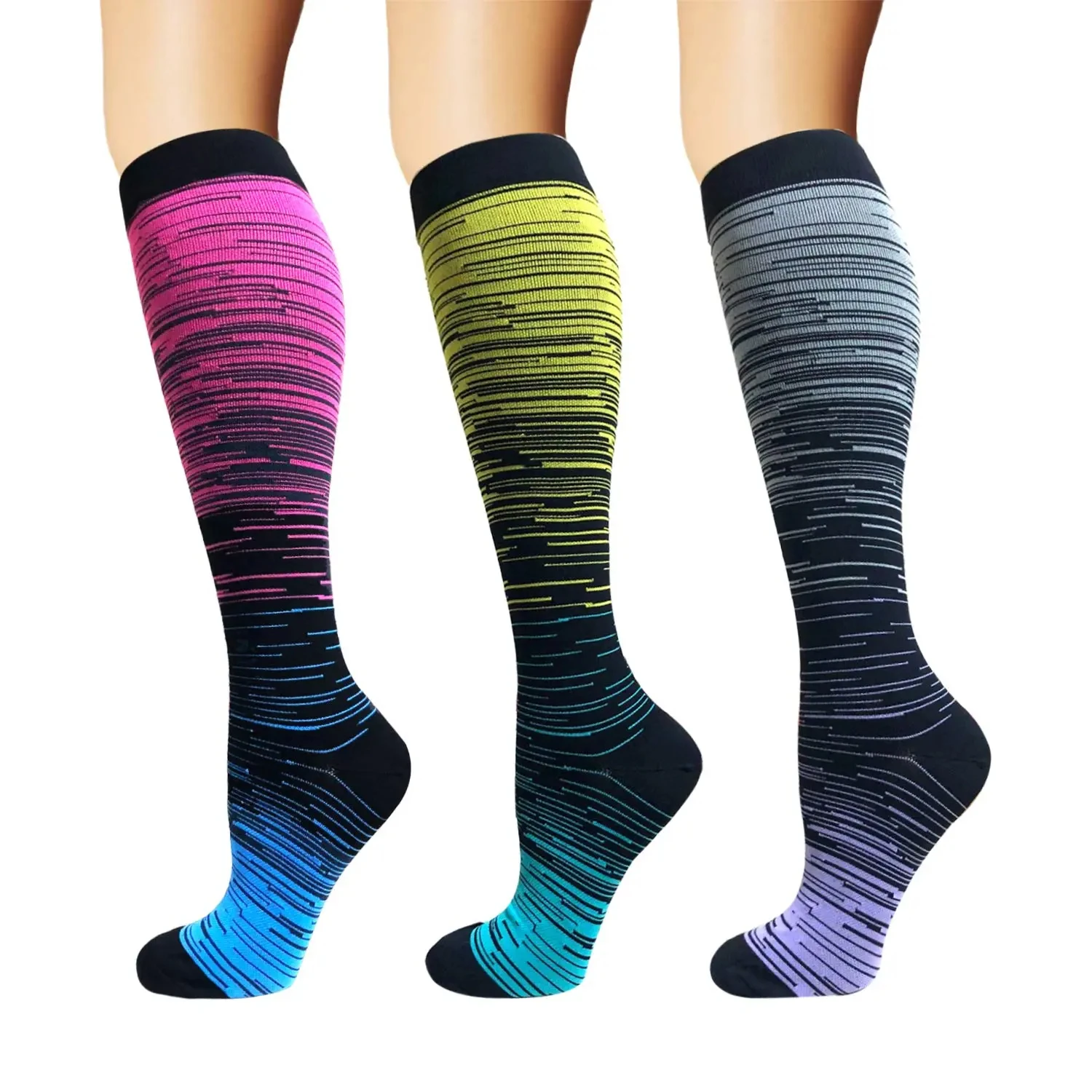 Compression Socks Running Fitness Rugby Cycling Sports Socks Men Women Medical Pain Relief Varicose Veins Pregnancy Nurse Socks