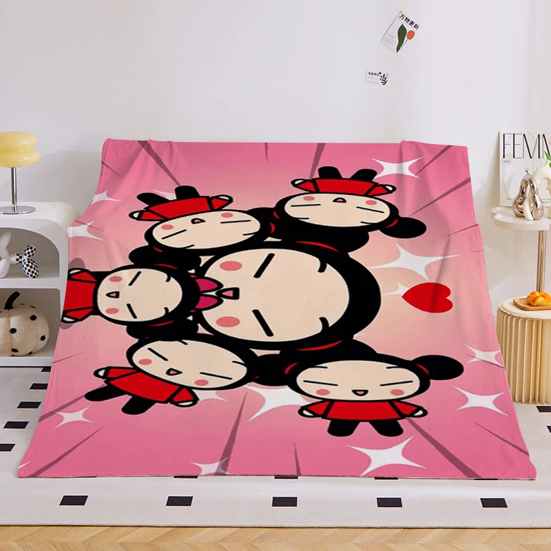 

Custom Blanket Sofa Winter Warm A-Pucca Lovely Bed Fleece Nap Cartoon Flannel Fluffy Soft Blankets King Size Microfiber Bedding