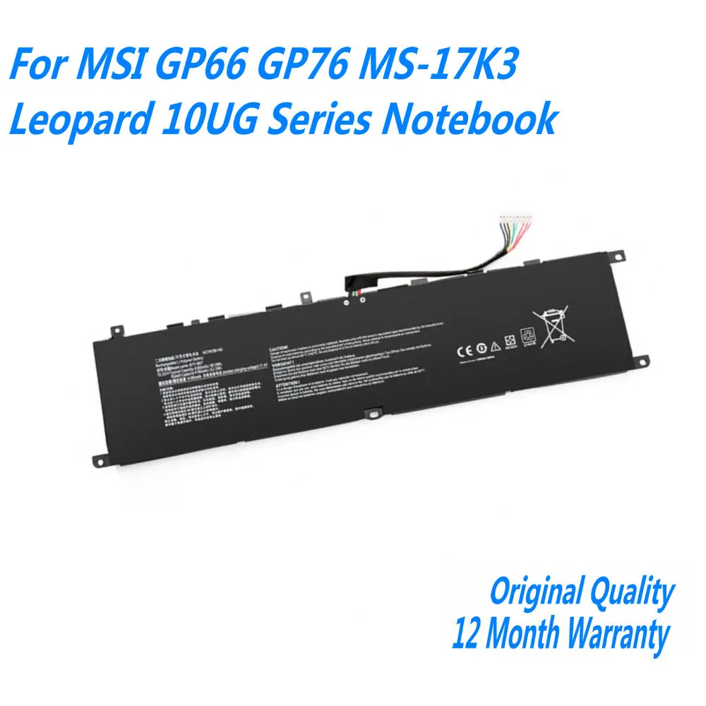 

15,2 В 65 Втч BTY-M57 Аккумулятор для ноутбука MSI GP66 GP76 MS-17K3 Leopard 10UG Series Notebook