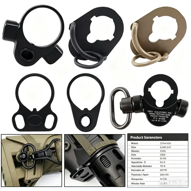 

QD Quick Detach Strap Mount Swivel Adapter Metal Single Dual Point Sling Connector for Outdoor Sport Model Parts