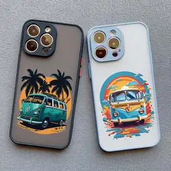 Travel Landscape Bus Phone Case For iPhone 17 16 15 11 14 Pro Max 16 15 Plus XS X XR 13 12 Pro Max Mini Shockproof Back Covers