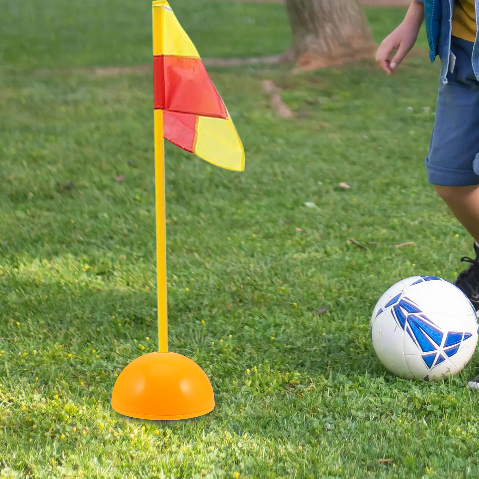 

Основание для угловых флагштоков для футбольных стоек, прочное оборудование для тренировок на открытом воздухе, высоковидимые футбольные тренировочные стойки, стойки для отработки ловкости