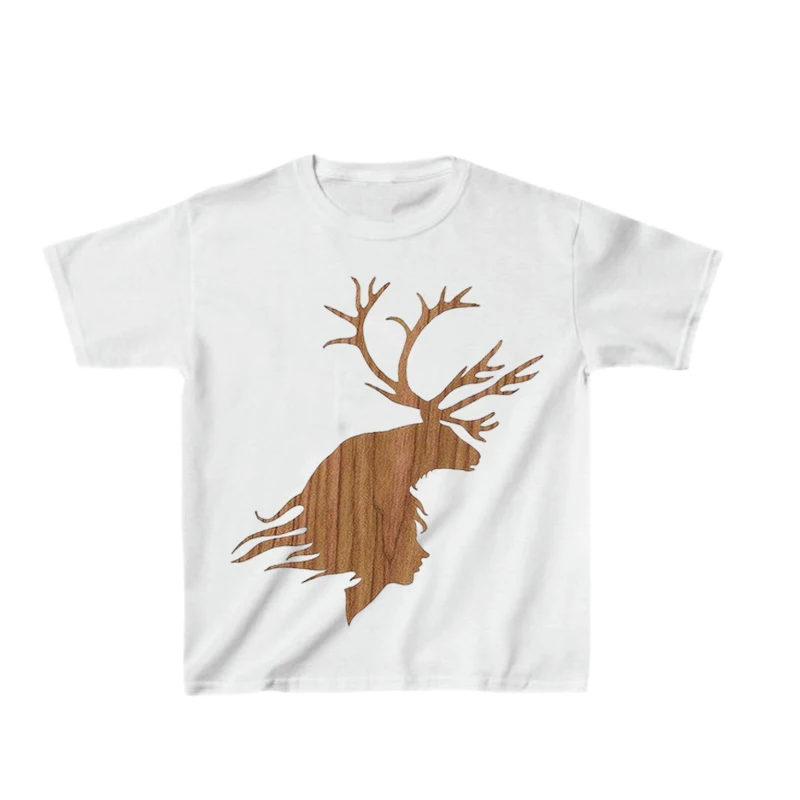 

Summer hand-drawn pattern print street fashion versatile casual tops retro gothic punk women's T-shirt Y2k clothing
