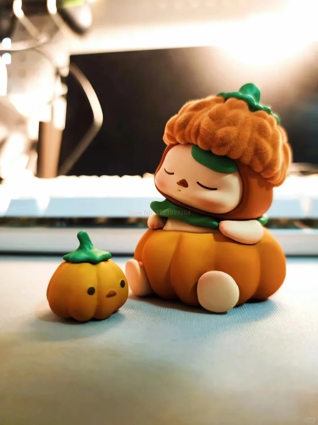 Spot Original Pucky Pumpkin Baby Figure Limited Collection Toys Kawaii Ornaments Figurines Home Decor Desktop Model Dolls Gift